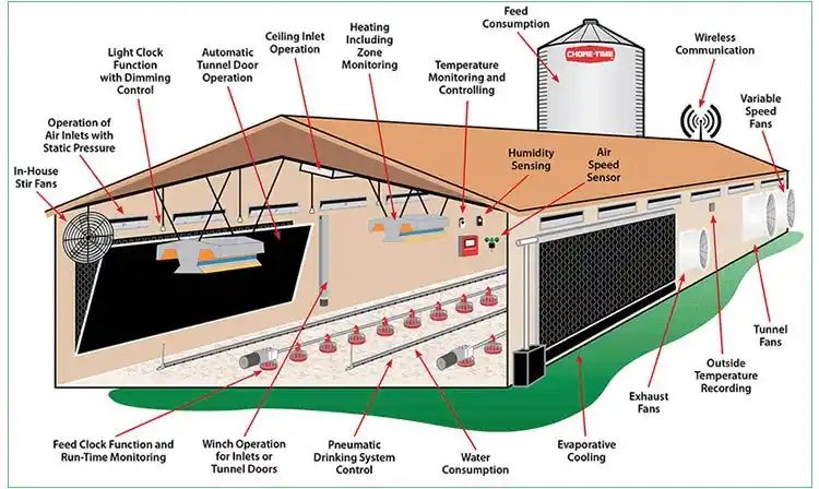 types of poultry houses for lighting